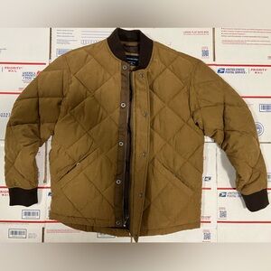 New Men's Abercrombie & Fitch A&F AF Workwear Bomber Beige Jacket Size XS